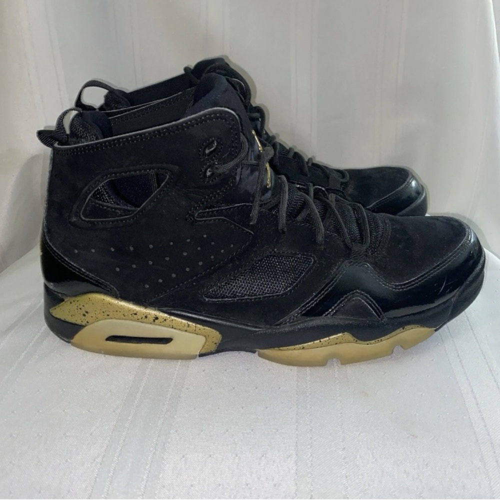 Nike Jordan Flight Club 91 Black Metallic Gold Size 10.5
